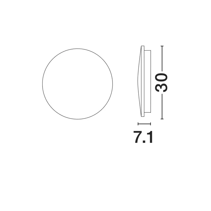 VAL ZIDNA LAMPA LED 3000K 1046lm IP65 CRNA