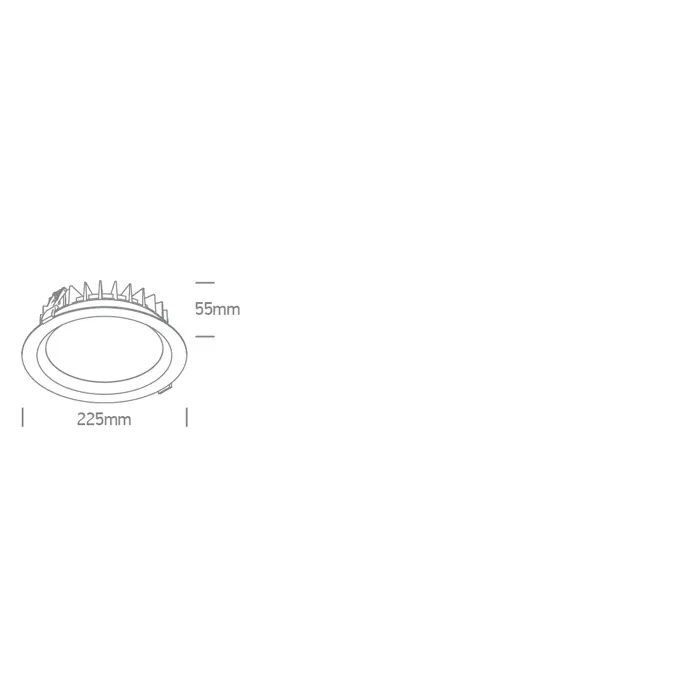 VANJSKA UGRADBENA LED SVJETILJKA CRNA 30W CCT IP65 230V 2700lm