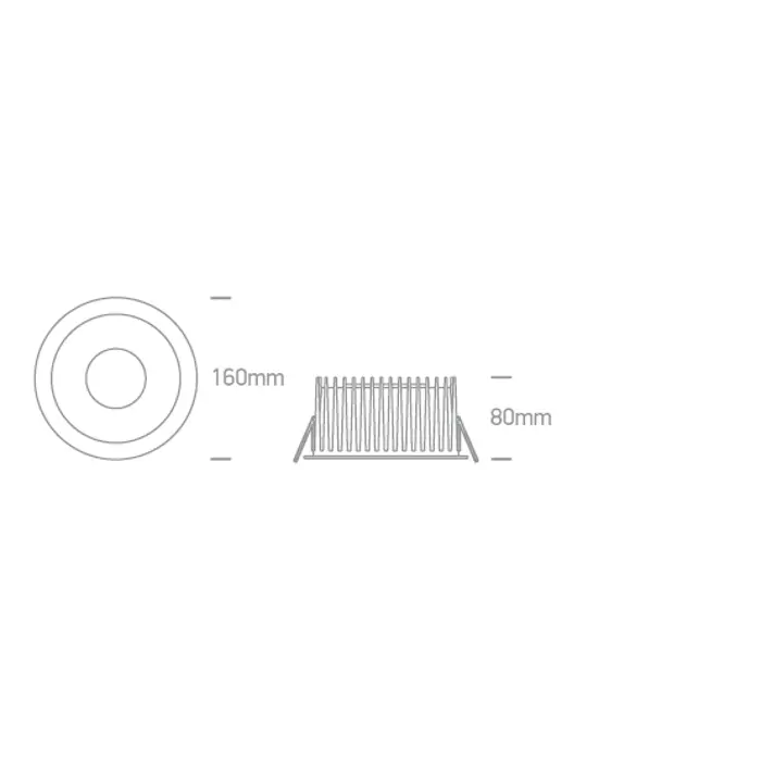 VANJSKA UGRADBENA LED SVJETILJKA CRNA 35W CCT IP65 230V 3500lm DARK LIGHT