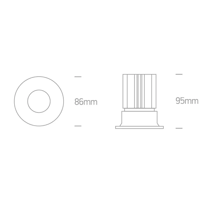 VANJSKA UGRADBENA SVJETILJKA LED/12W/3000K/1100lm/40°/700mA IP65 DIM. CRNA