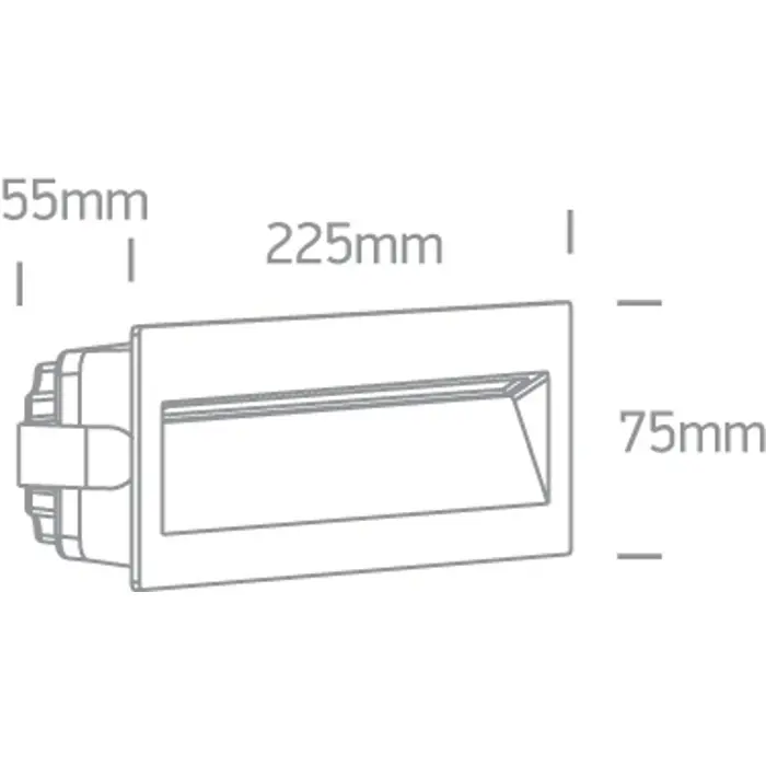 VANJSKA UGRADBENA ZIDNA LED SVJETILJKA SIVA 6W CCT 550lm IP65 DARK LIGHT