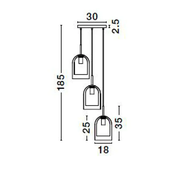 VELOR VISILICA E27 /IP20/CRNA & CHAMPAGNE