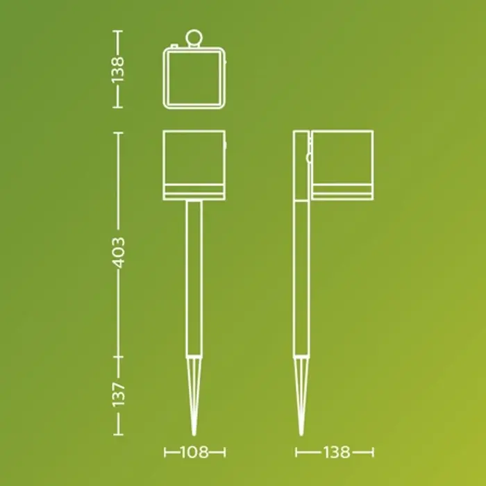 Virona VRTNA SOLARNA SVJETILJKA SA ŠILJKOM 2700K CRNA