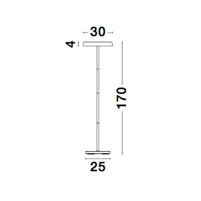 VITI STAJAĆA LAMPA LED 18W/3000K/1300lm/IP20/CRNA