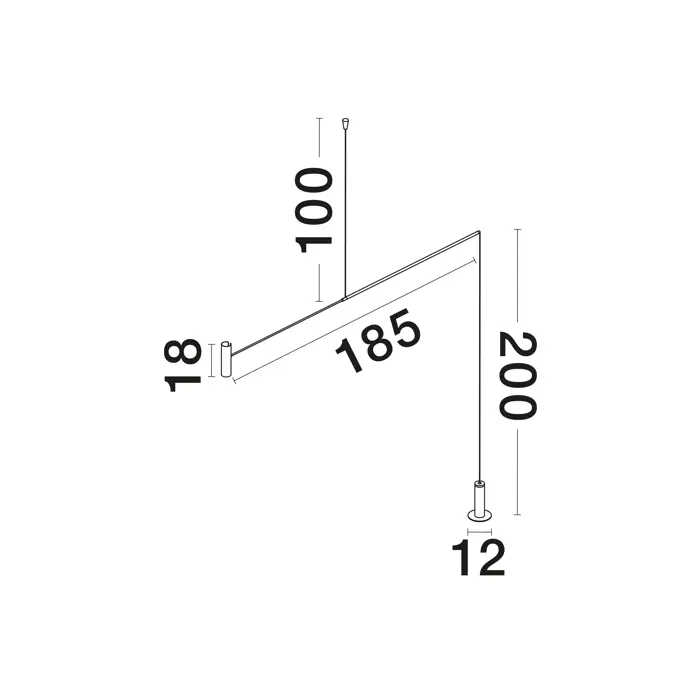 VOICE STAJAĆA LAMPA LED 12W/3000K/960lm/IP20/CRNA