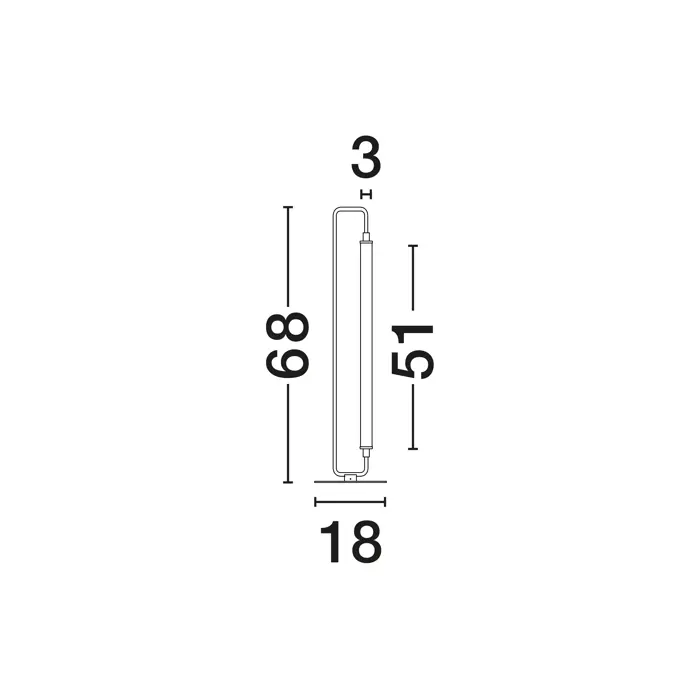 WETRO STOLNA LAMPA LED/3000K/20W/1359Lm/CRNA