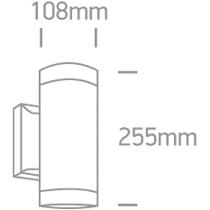 ZIDNA SVJETILJKA 2×E27/75W/PAR30/230V IP54 SIVA
