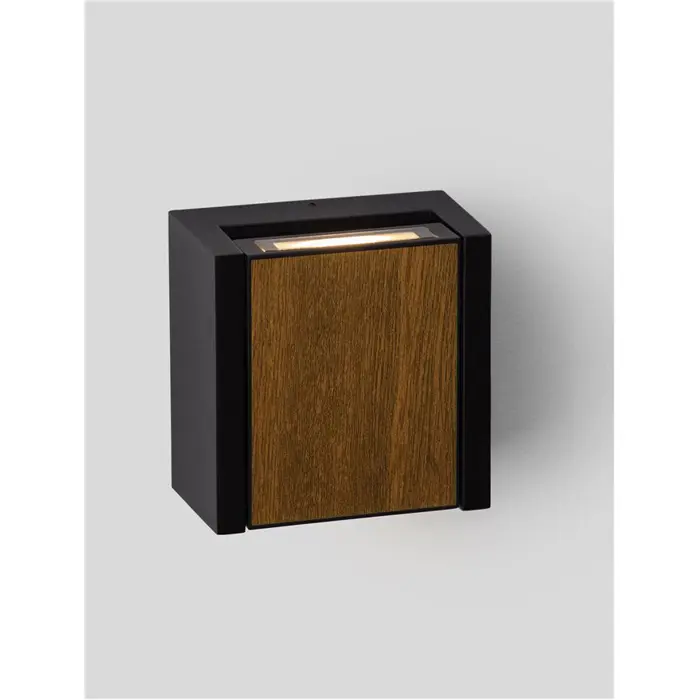 KIOO ZIDNA SVJETILJKA LED 10W 775Lm IP65 3000K CRNA/DRVO