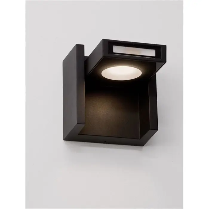 KIOO ZIDNA SVJETILJKA LED 10W 775Lm IP65 3000K CRNA/DRVO